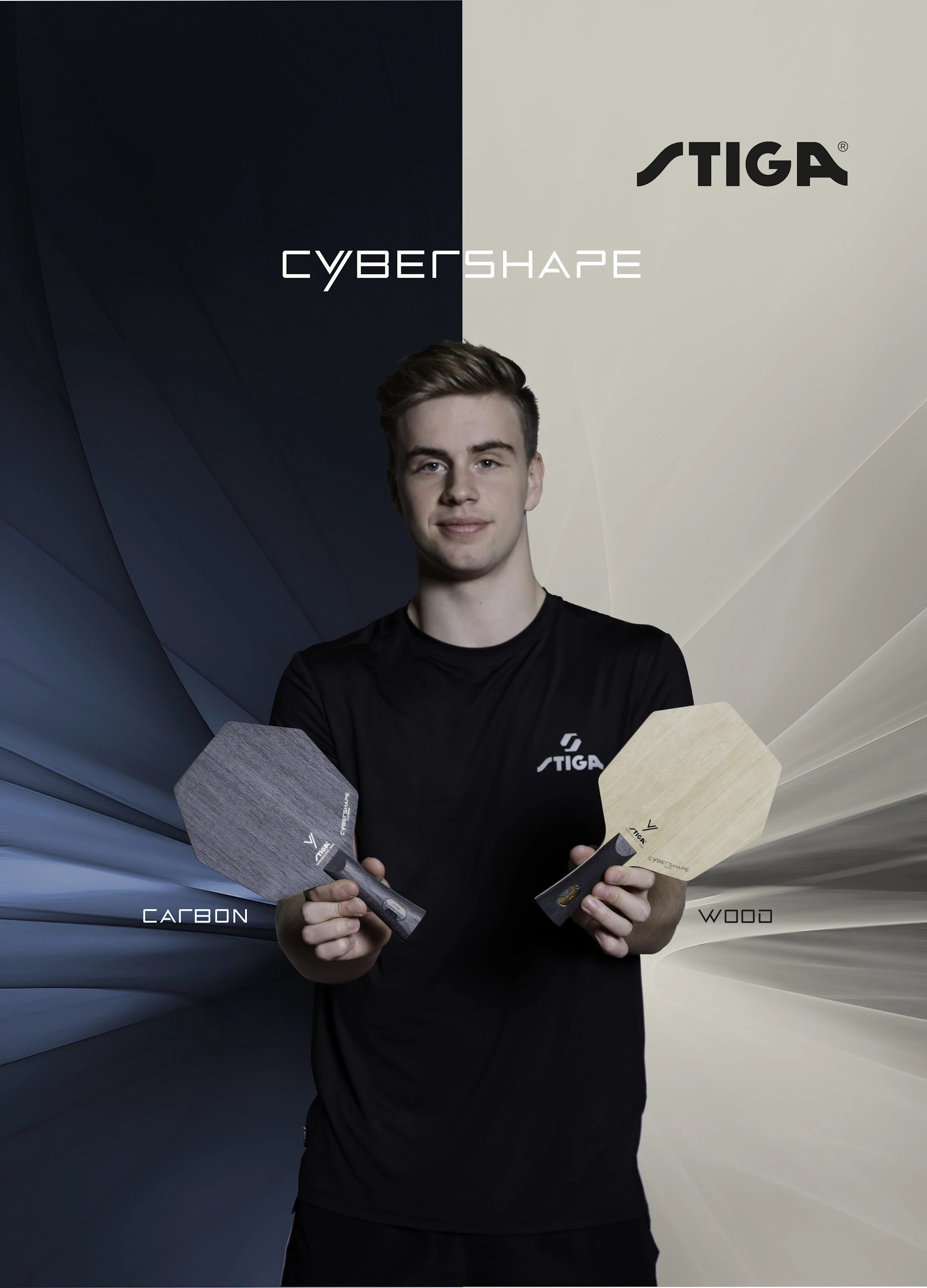 Stiga Cybershape Carbon és Wood ütőfák Truls Möregård ajánlásával.