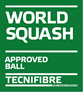 WSF engedélye Tecnifibre dupla pontos sárga squashlabda